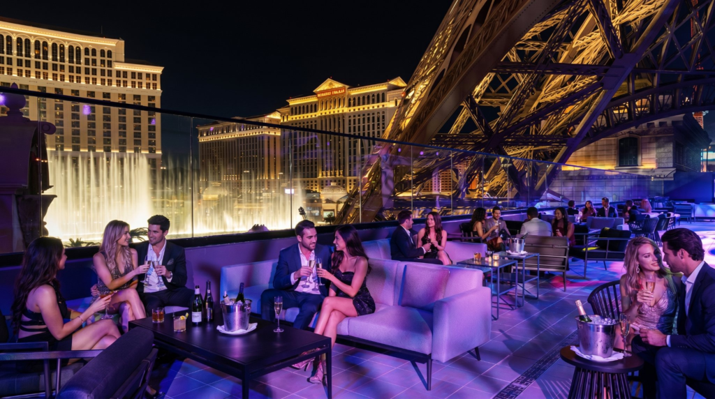 Chéri Rooftop at Paris Las Vegas: European Elegance