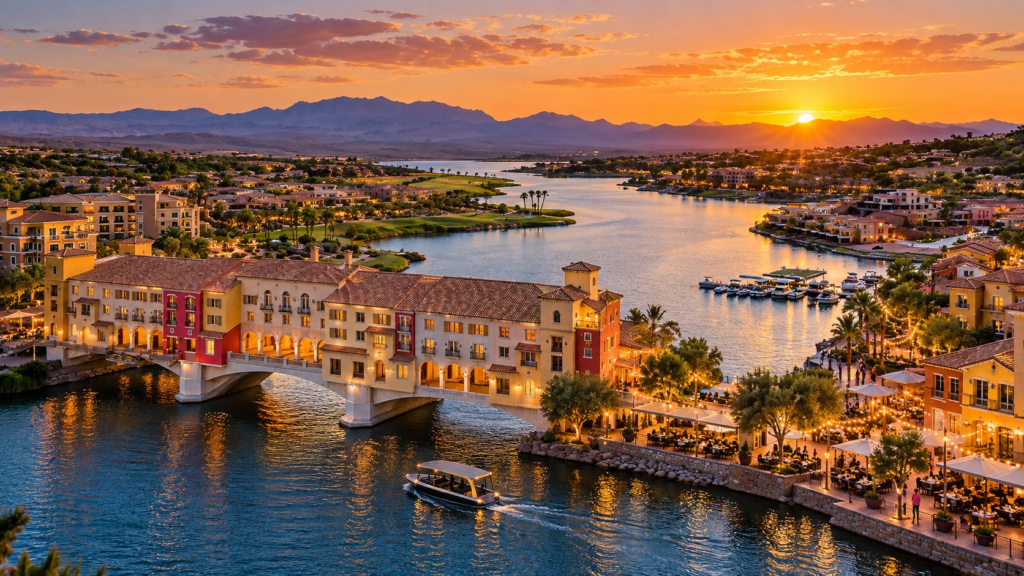 Lake Las Vegas in Henderson offers free Saturday concerts, sunset boat cruises, and an October dragon boat festival, all 20 minutes from the Strip. Photo: IYKYK Staff