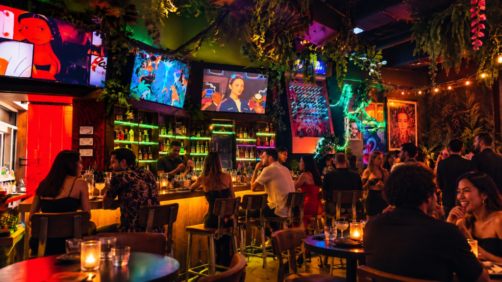 Pachi-Pachi Las Vegas: Downtown’s Japanese Listening Lounge Pachi-Pachi in downtown Las Vegas, an immersive Japanese listening lounge with color-changing cocktails, neon-vined decor, and a glowing centerpiece called the God Machine. Photo: IYKYK Staff